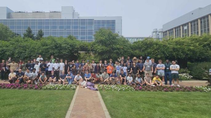 Group photo of summer camp participants 