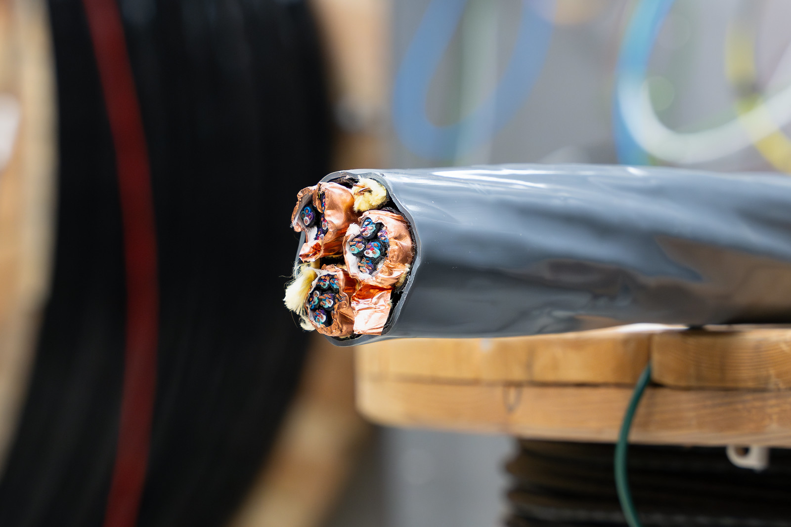 Close up of Cut Detector Cabling