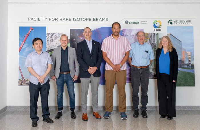 MQC Board Members (L-R) Yong Chen (PU), Johannes Pollanen (MSU), David Stewart (PU), Mack Kira (UM), Steve Cundiff (UM), and Angela Wilson (MSU) taken at the 2024 Entanglement Conference.