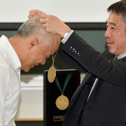 "C.-P." Yuan Invested as Wu-Ki Tung Endowed Professor of Particle Physics
